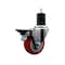 Service Caster 3.5'' Red Poly Swivel 1-3/4'' Expanding Stem Caster with Brake SCC-EX20S3514-PPUB-RED-PLB-134 - alternate 1